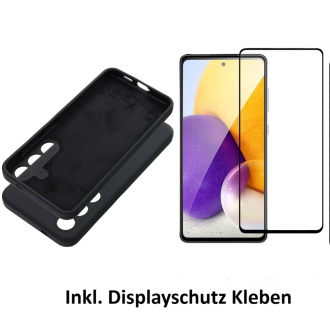 Set Samsung S25 FE Back Cover (Hülle+Panzerglas+Kleben)