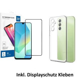 Set Samsung Galaxy A17 Back Cover (Hülle+Panzerglas+Kleben)