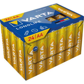 Varta LR06 Longlife AA Batterie Mignon Gelb LR6 / 4106 / 24 Stück Blister