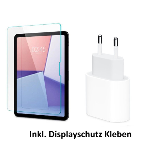 Apple iPad A16 11"/10.9" (11.Gen/10.Gen.) (Panzerglas+Kleben+Power Adapter)
