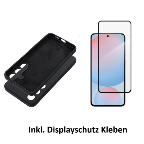 Set Samsung S24 FE Back Cover (Hülle+Panzerglas+Kleben)