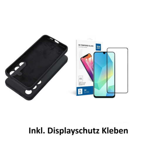 Set Samsung Galaxy A16 Back Cover (Hülle+Panzerglas+Kleben)