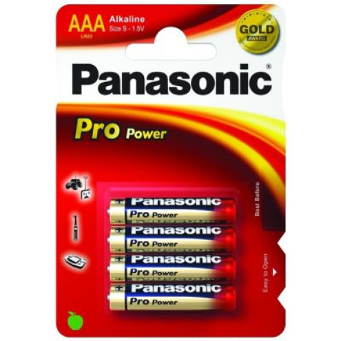 Panasonic LR03PPG/4BP AAA Batterie Micro LR03PPG4BP 4 Stück Blister