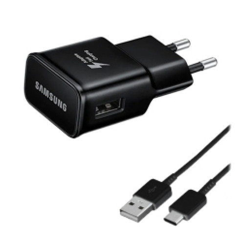 Samsung Ladegerät 2A 15W inkl. Datenkabel USB Typ-C 1m schwarz Min-Waste