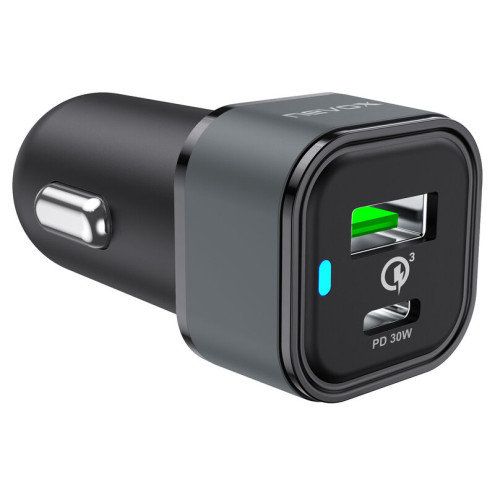 Nevox KFZ Lader Dual USB 48W, schwarz