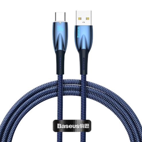Baseus Schnellladekabel USB-A / USB-C 100W/6A 1m blau