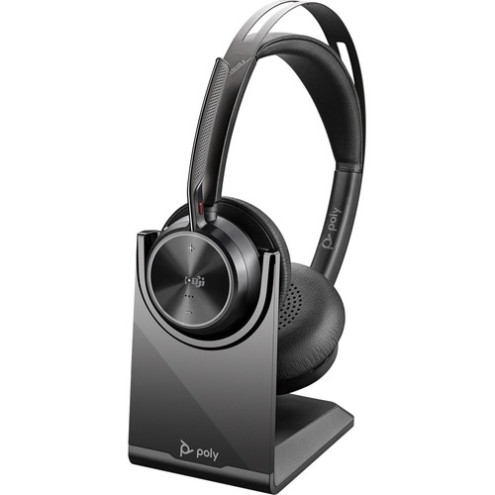 HP Poly Voyager Focus 2 USB-C Bluetooth Stereo Headset mit Ladestation schwarz
