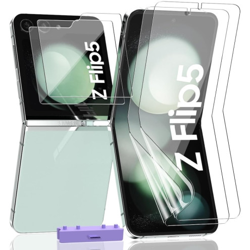 Ultra-Klar Displayschutz Galaxy Z Flip 5 5G (2x innen + 2x aussen) 2x Innen Schutzfolie + 2x aussen PanzerGlasFolie