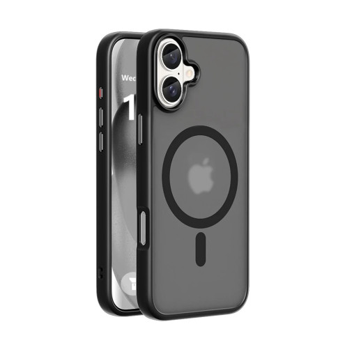 VMAX Matt-Case MagSafe iPhone 16 schwarz min. Waste