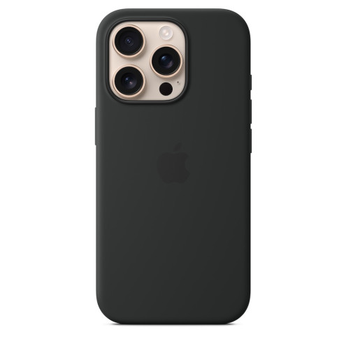 Apple iPhone 16 Pro Silikon Case mit MagSafe schwarz