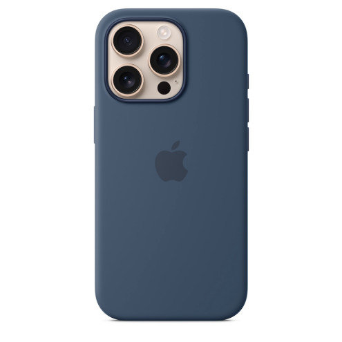 Apple iPhone 16 Pro Silikon Case mit MagSafe denim