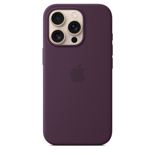 Apple iPhone 16 Pro Silikon Case mit MagSafe pflaume