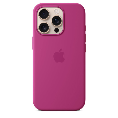 Apple iPhone 16 Pro Silikon Case mit MagSafe fuchsia