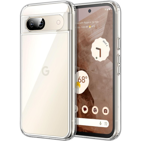 JETech Clear Hybrid Back Cover Pixel 8a transparent Rahmen TPU / hinten PC
