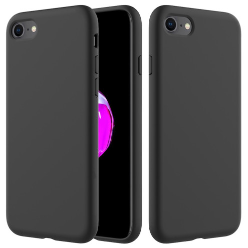 SSky Silicone Back Cover iPhone SE (2022/2020) schwarz min. Waste