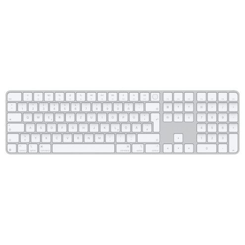 Apple Magic Keyboard Touch ID mit Ziffernblock, weiße Tasten, deutsch für Mac-Modelle mit Apple Chip