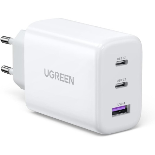 uGreen CD275 Schnellladegerät 65W (2xUSB-C/1xUSB) weiß