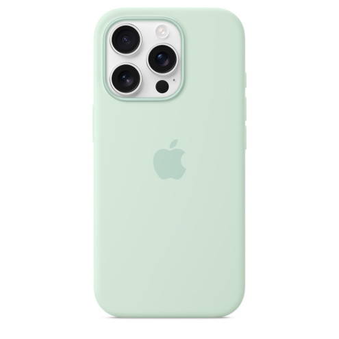 Apple iPhone 16 Pro Silikon Case mit MagSafe aquamarin