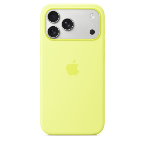 Apple iPhone 17 Pro Max Silicone Case mit MagSafe – Neon Gelb