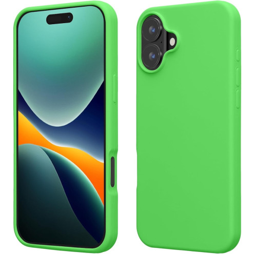 kwmobile Silikon Back Cover iPhone 16 limettengrün